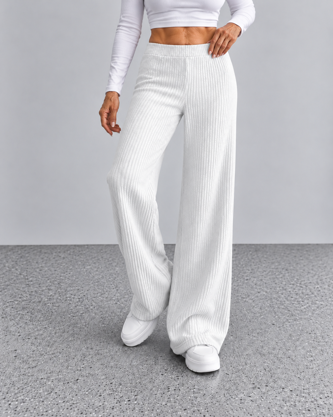 Susan™ | High Waist Ribbed Pants with Wide Legs