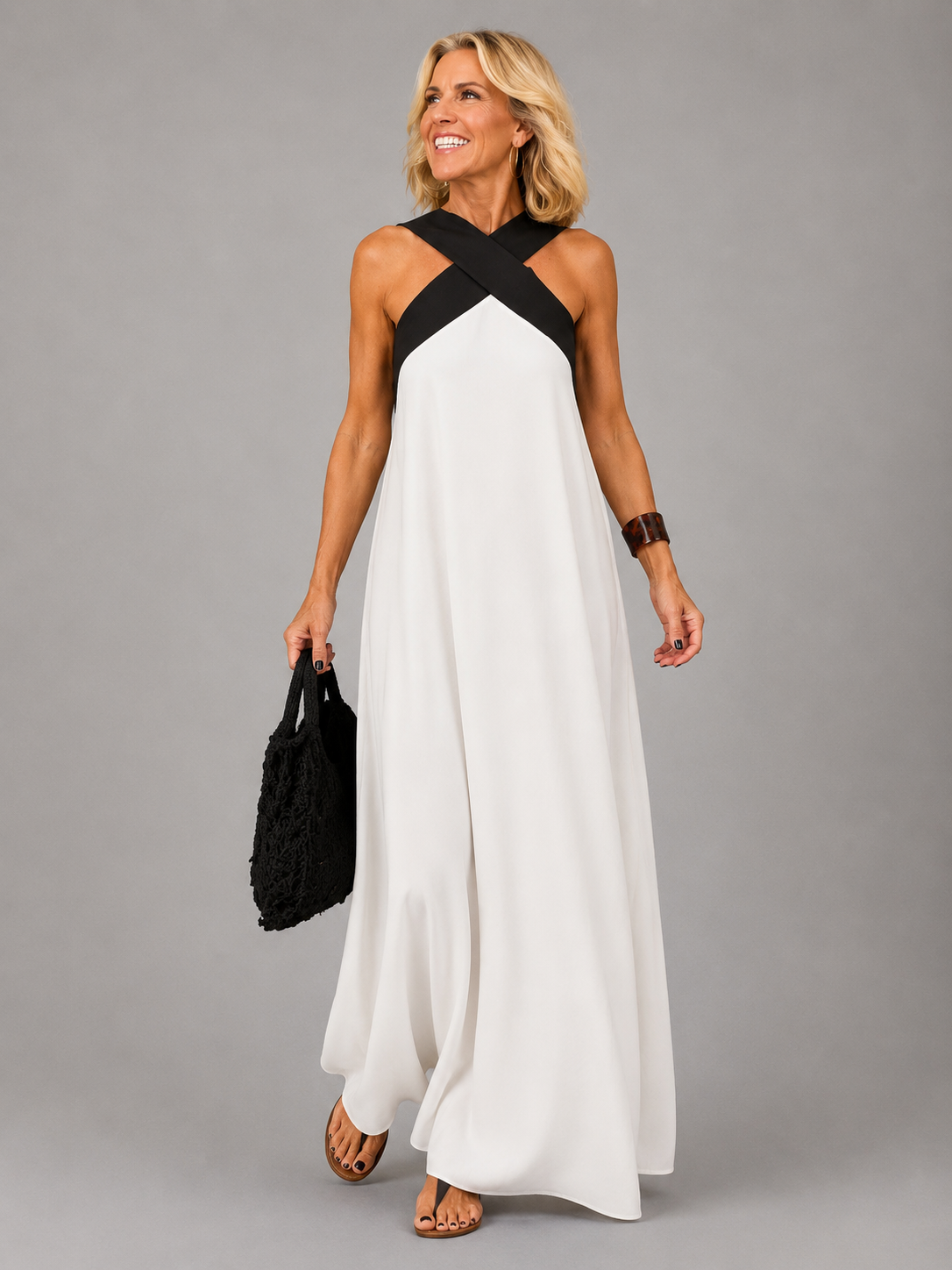 Madelynn | Cross Elegance Maxi Dress
