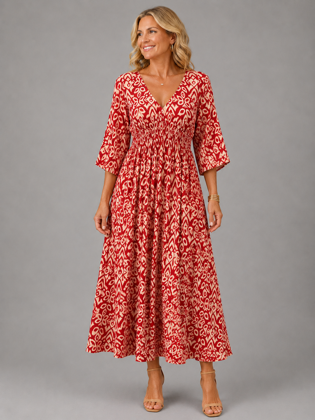 Serena | Bohemian Flow Midi Dress