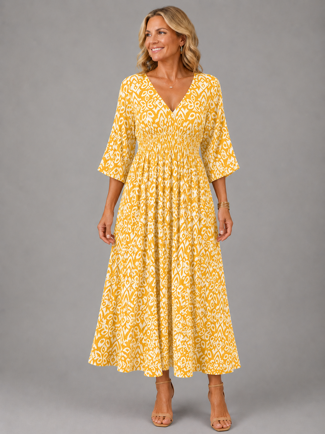Serena | Bohemian Flow Midi Dress