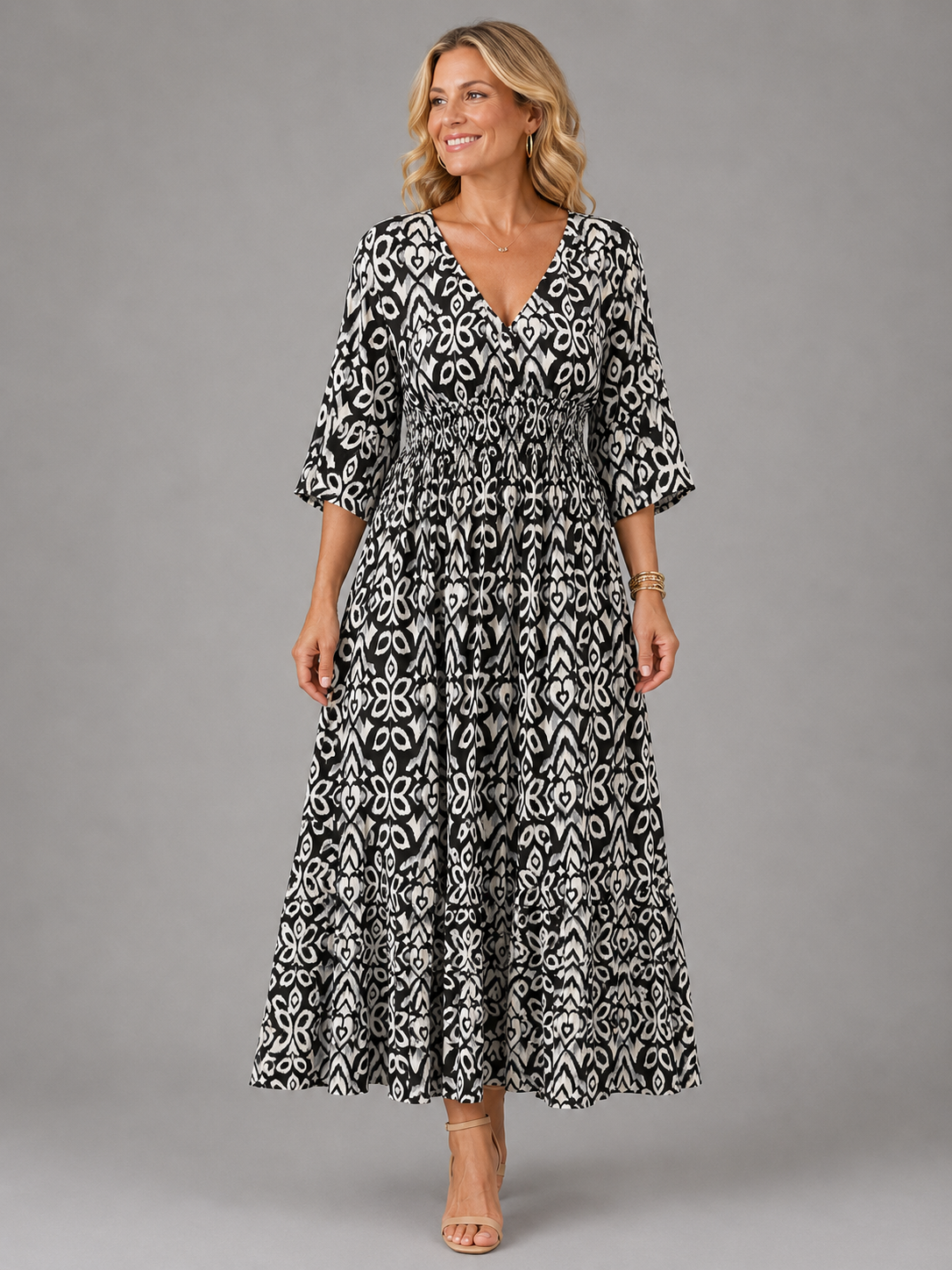 Serena | Bohemian Flow Midi Dress