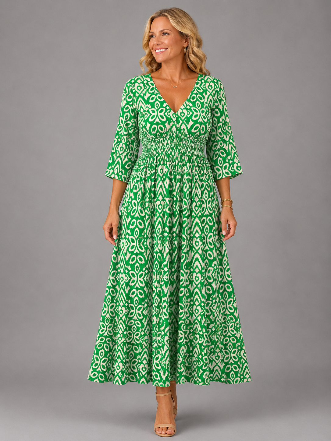 Serena | Bohemian Flow Midi Dress