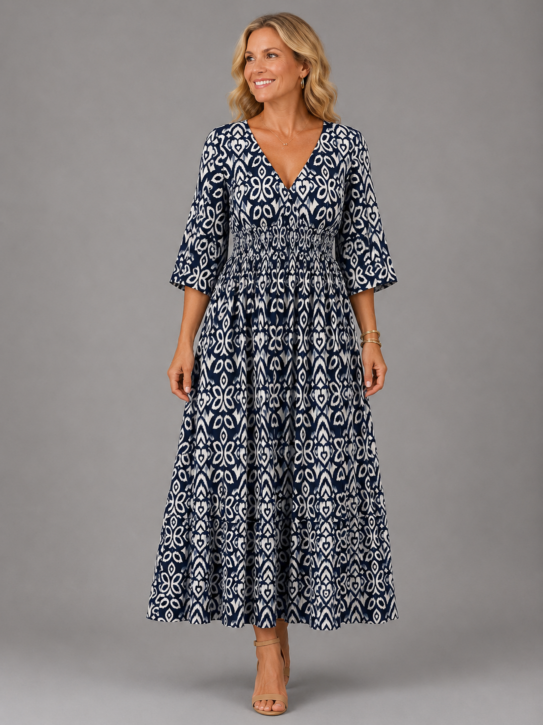 Serena | Bohemian Flow Midi Dress