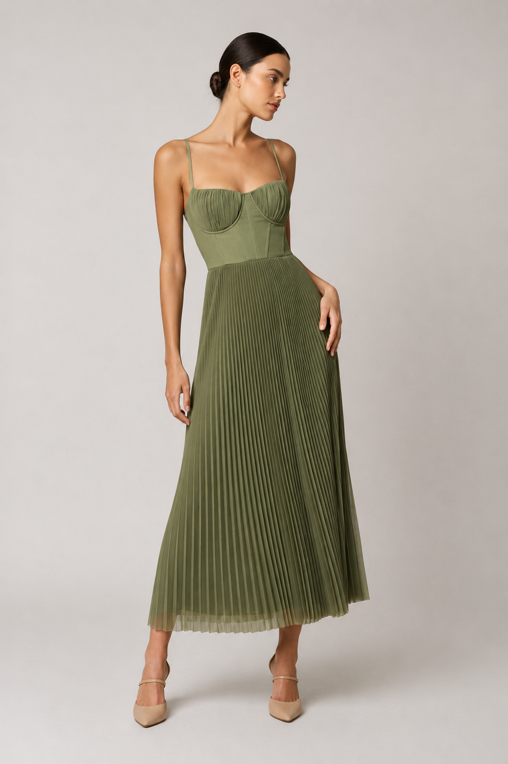 Lily™ | Elegant Tummy-Flattering Pleated Maxi Dress