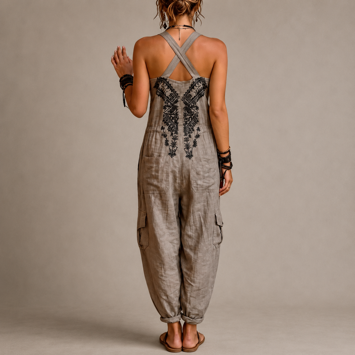 Mieke™ | Bohemian Jumpsuit Met Borduursel