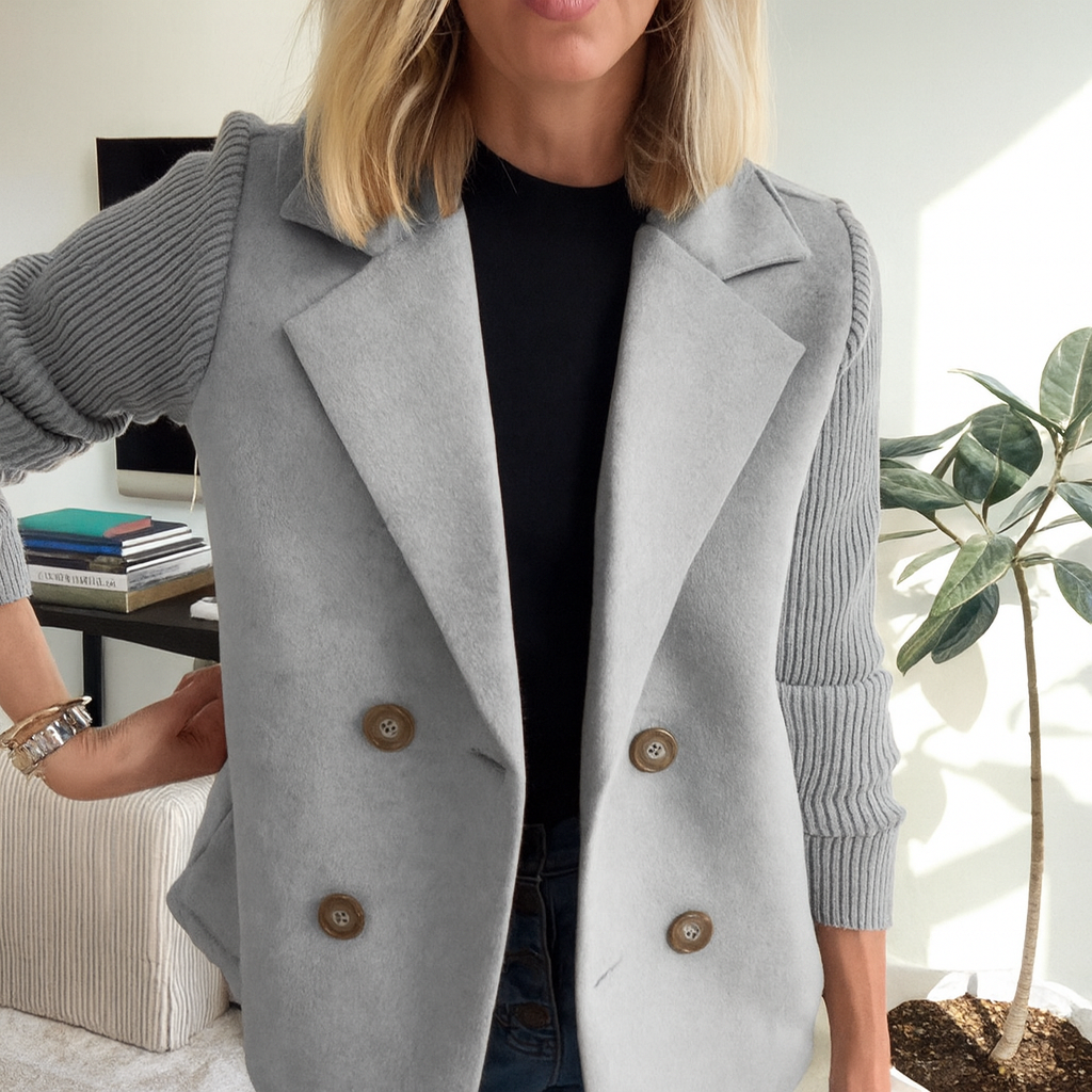 Susan™ | Comfortable Blazer Jacket with Knitted Sleeves 7