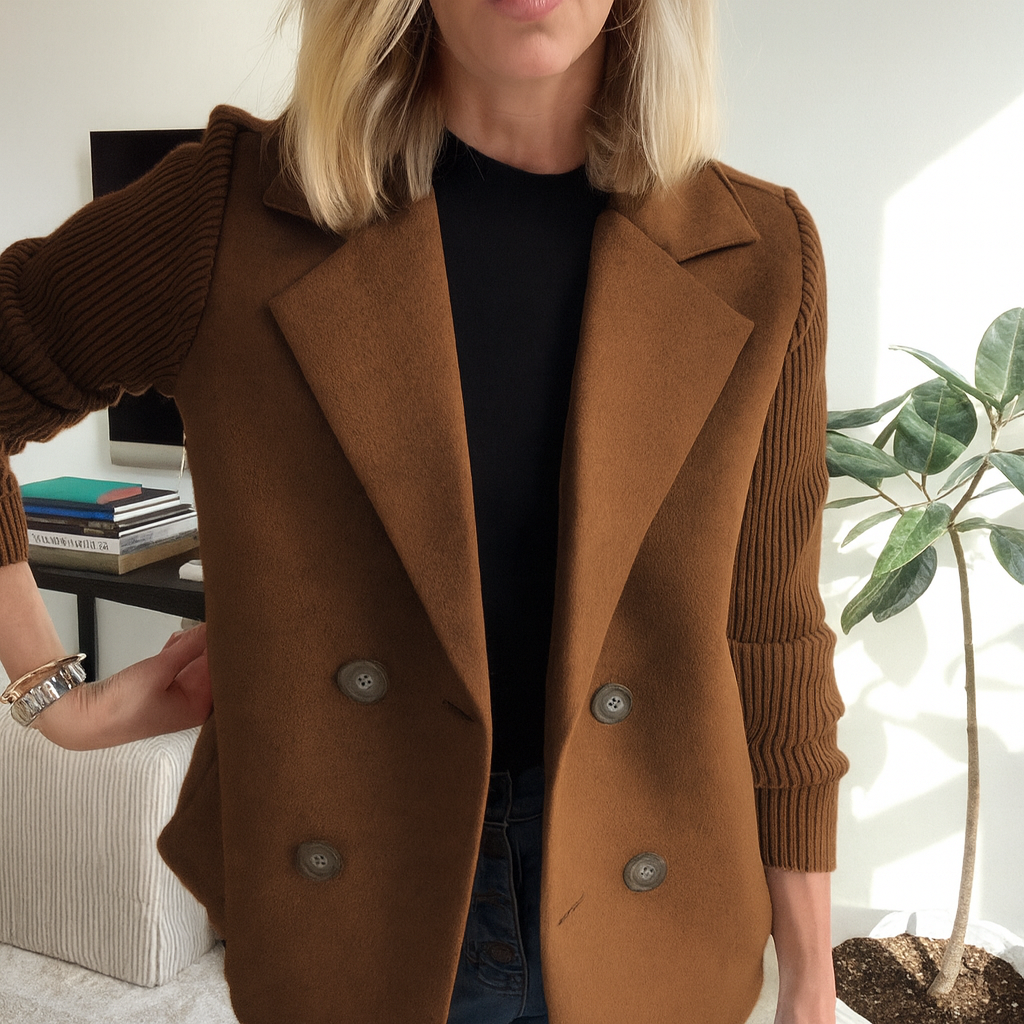Susan™ | Comfortable Blazer Jacket with Knitted Sleeves 5