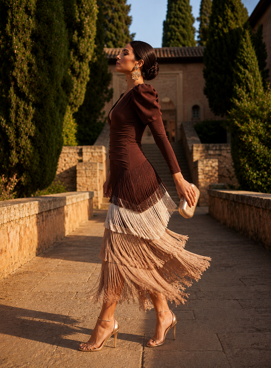 Patricia™ | Elegant Tummy-Control Dress with Fringes