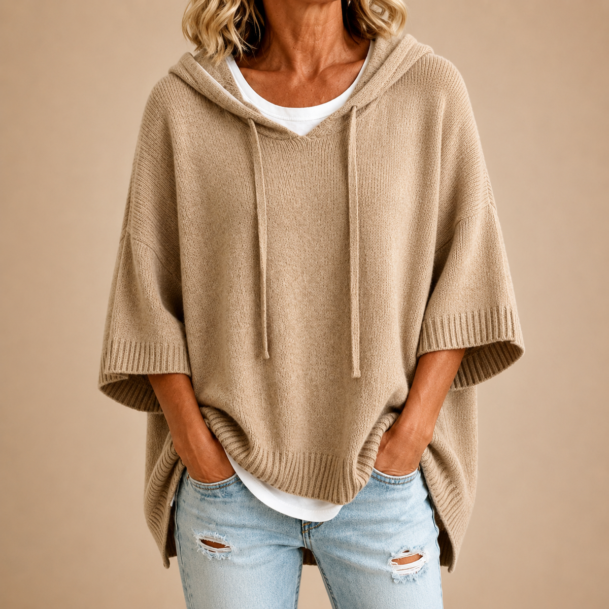 Susan™ | Cozy Knit Poncho with Hood 6
