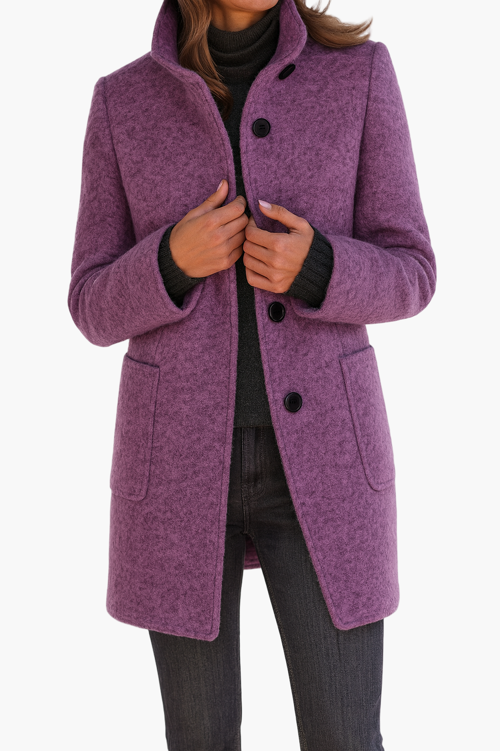 Hazel™ | Elegant Classic Coat With Buttons 5
