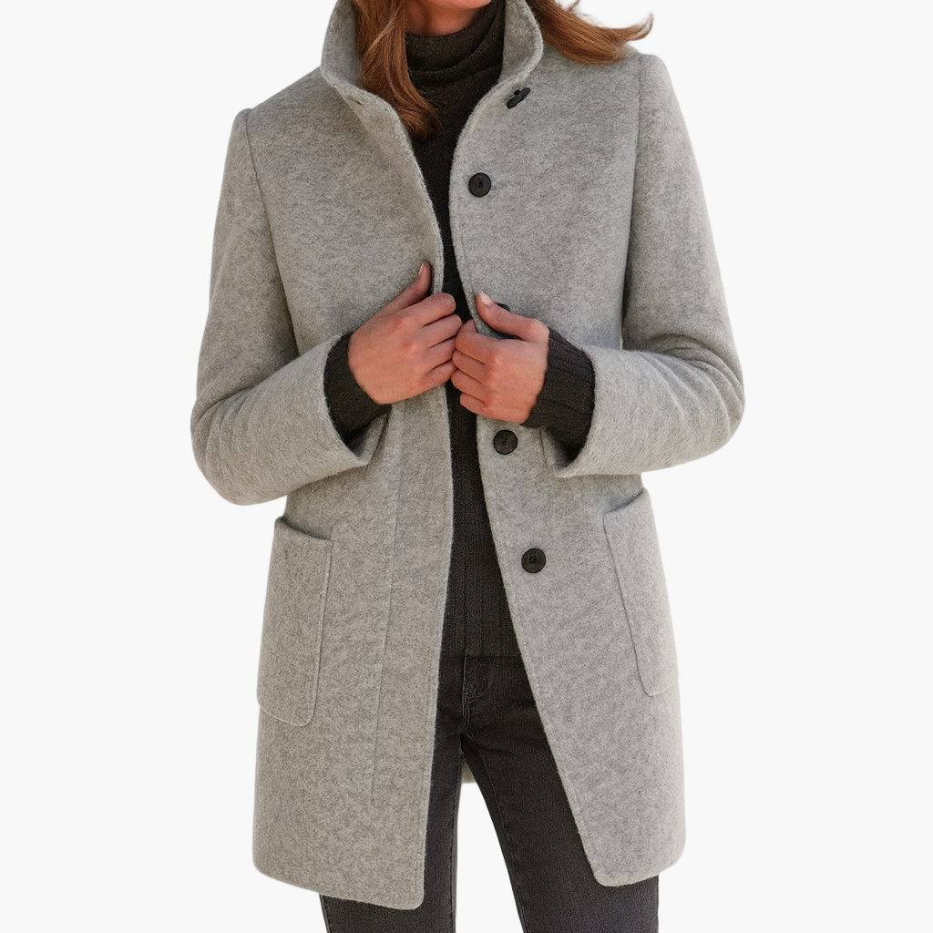 Hazel™ | Elegant Classic Coat With Buttons