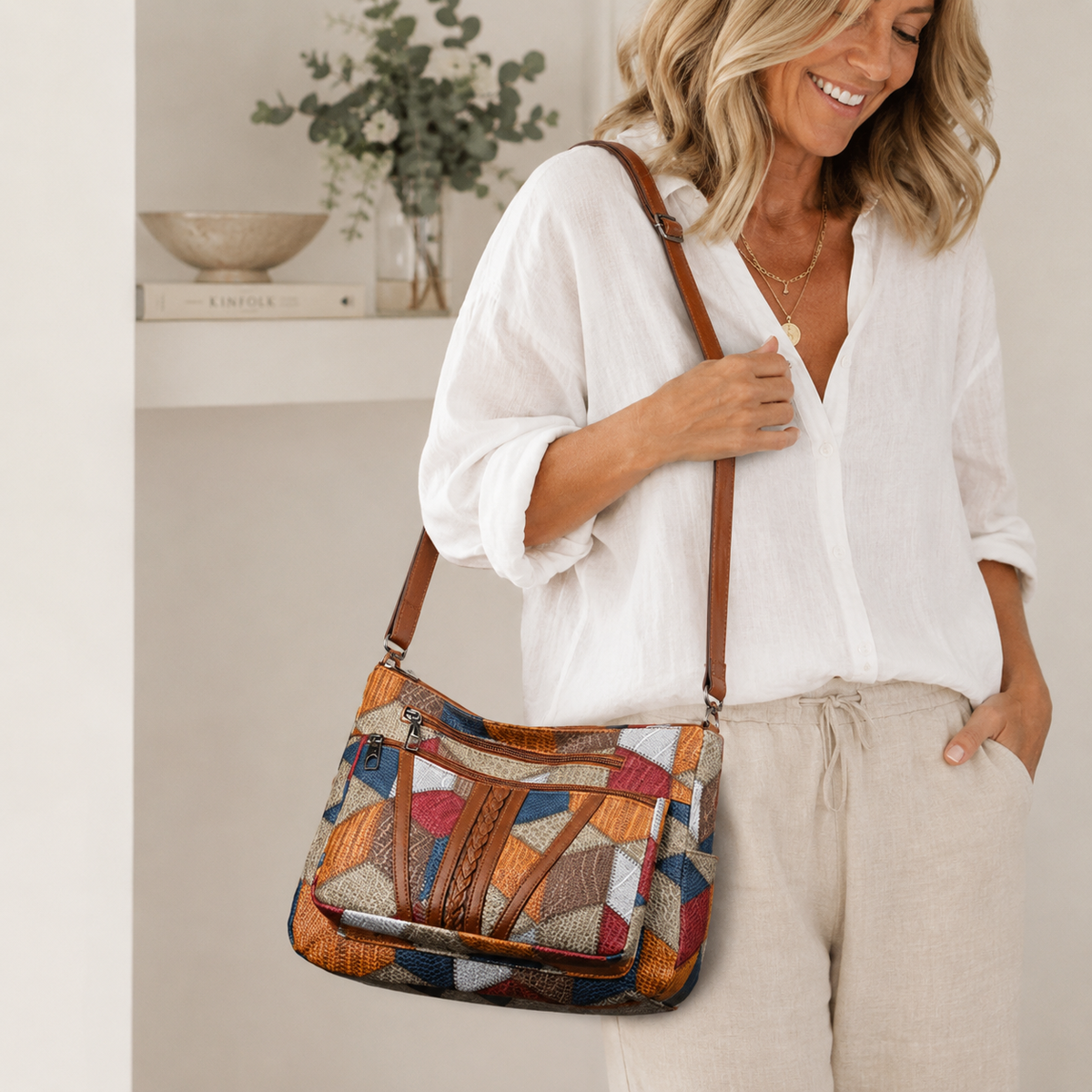 Linda™ | Colorful Patchwork Shoulder Bag 4