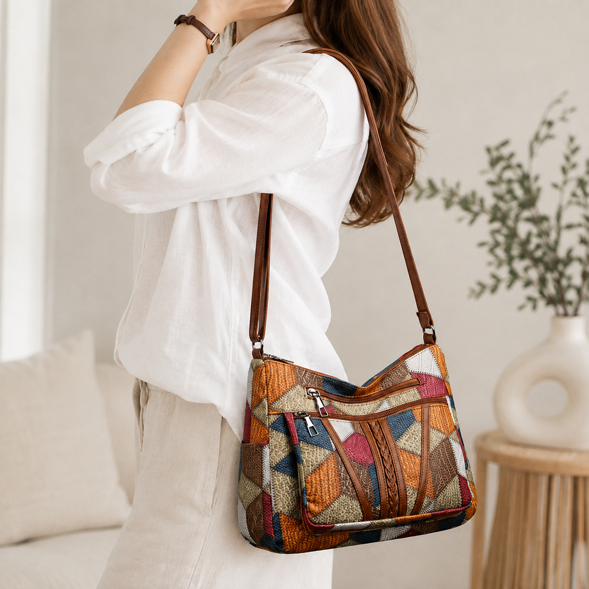 Linda™ | Colorful Patchwork Shoulder Bag 5