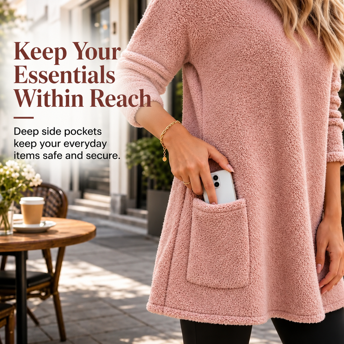 Karen™ | Warm Fleece Pullover with Large Front Pockets (1+1 FREE)