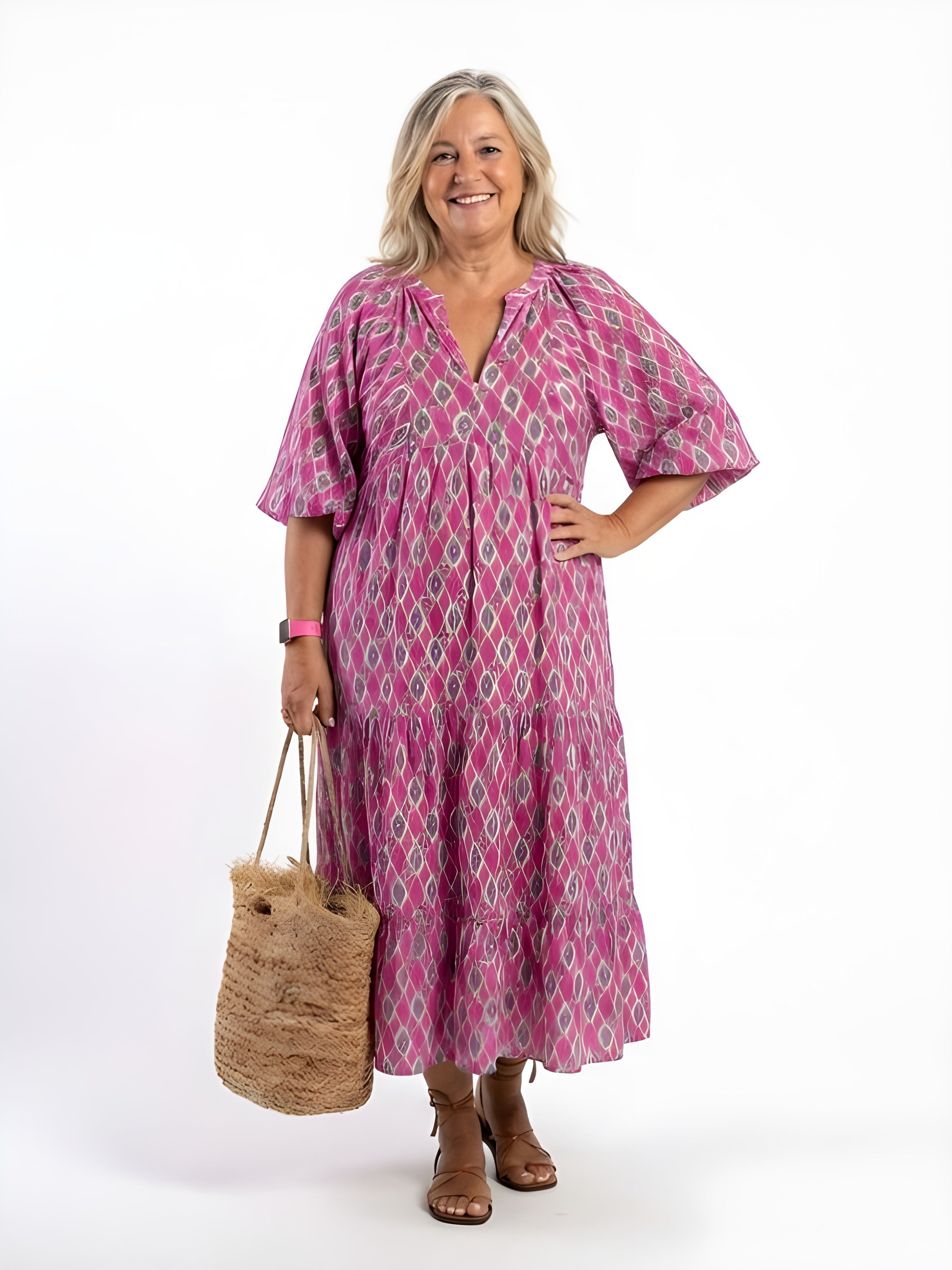 Gabriela | Elegant Tiered Midi Dress