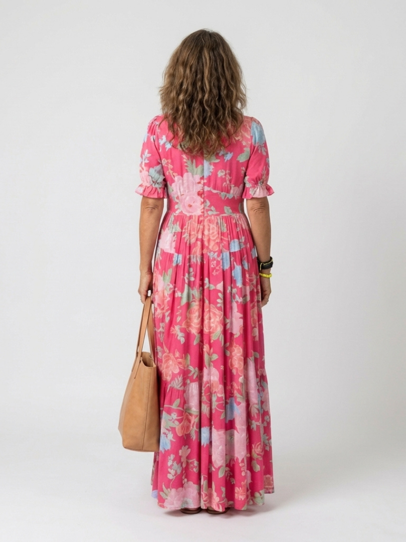Ione™ | Tummy-Flattering Floral Midi Dress