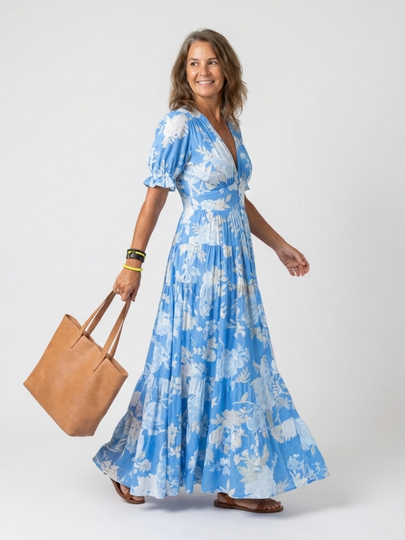 Ione™ | Tummy-Flattering Floral Midi Dress