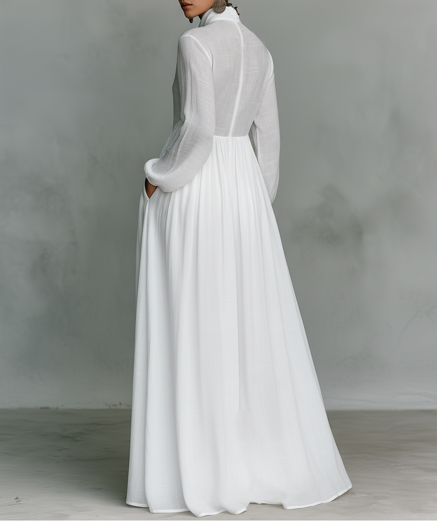 Serena™ | Fluid Maxi Dress with Front Buttons