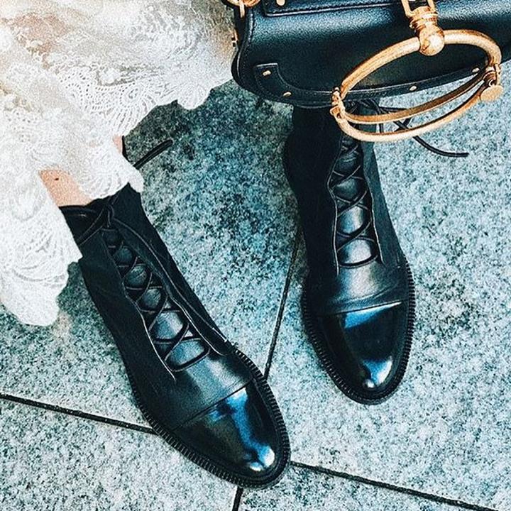 Debra™ | Lace-Up Leather Ankle Boots 7
