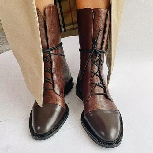 Debra™ | Lace-Up Leather Ankle Boots 11