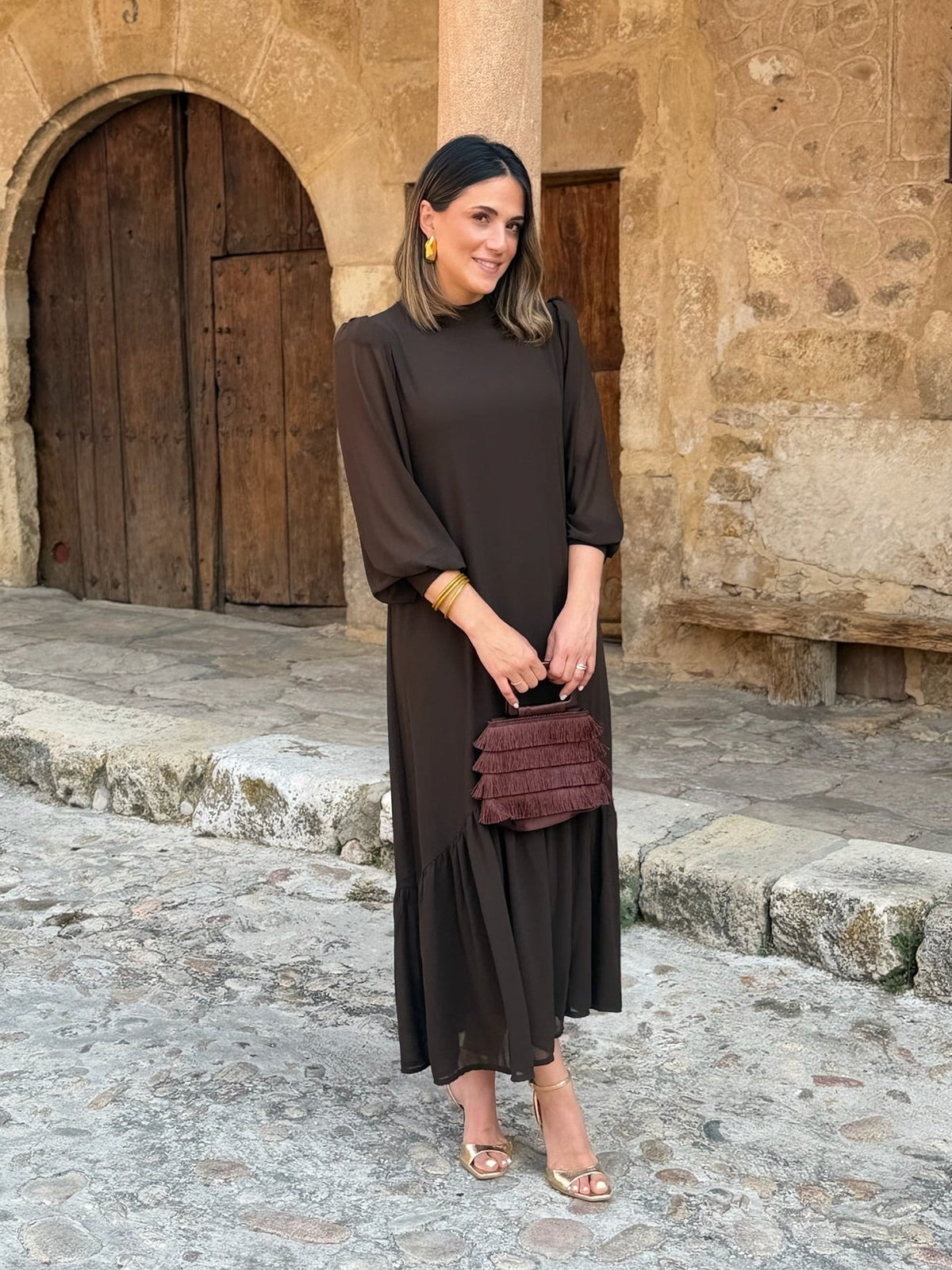 Nancy™ | Elegant Tummy-Control Chiffon Maxi Dress 9