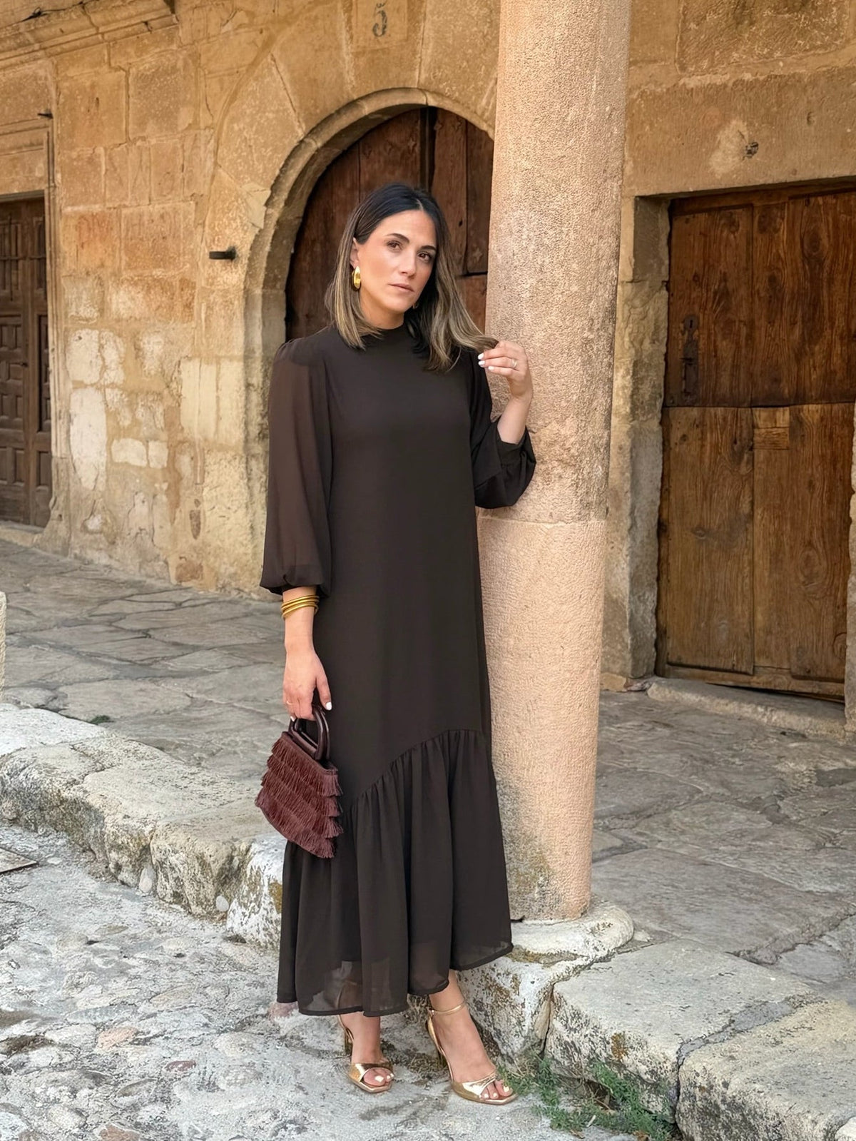 Nancy™ | Elegant Tummy-Control Chiffon Maxi Dress 5
