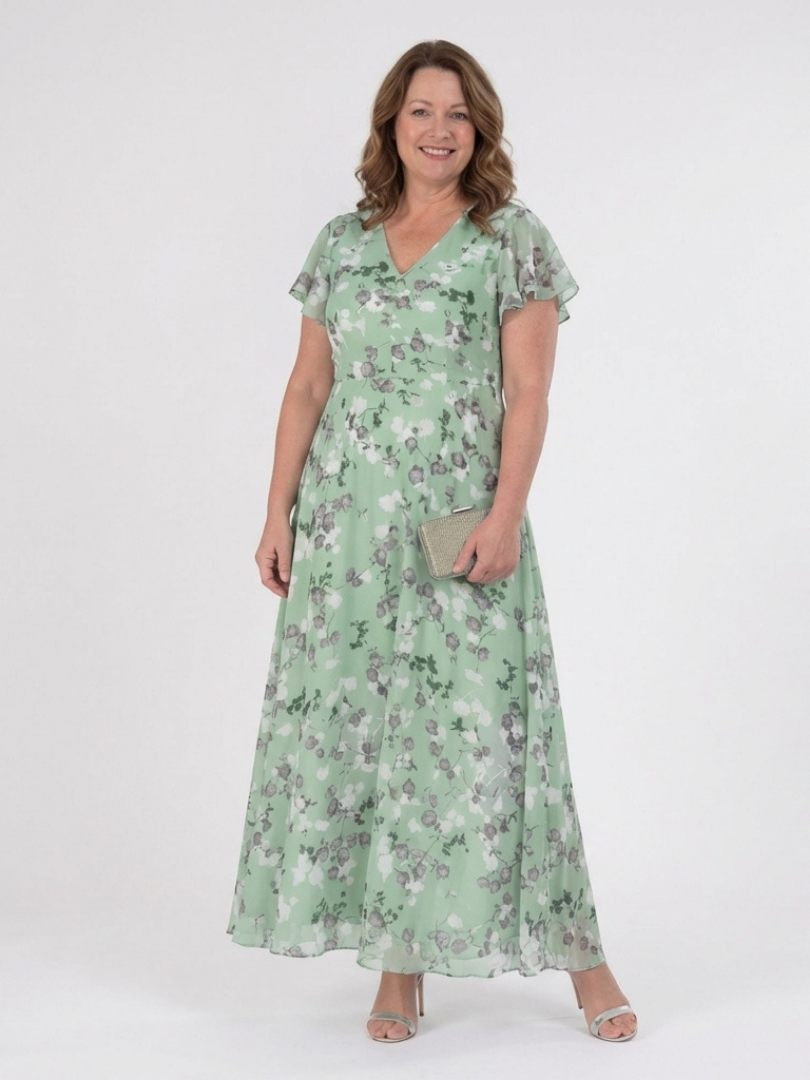Ismeria™ | Tummy-Flattering Floral Maxi Dress