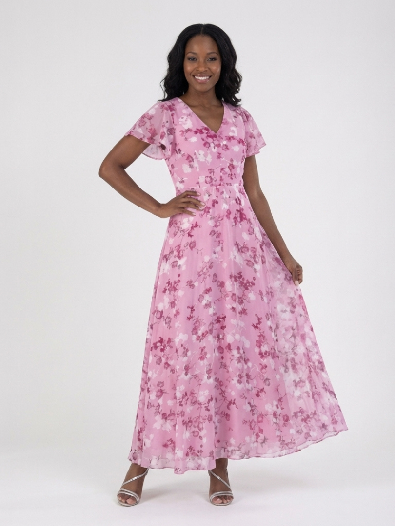 Ismeria™ | Tummy-Flattering Floral Maxi Dress