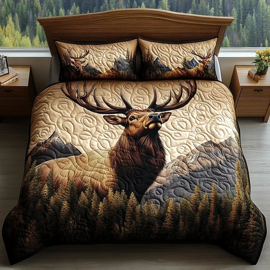 Quilted Duvet Cover Set of 3 Pieces – Forest Animals