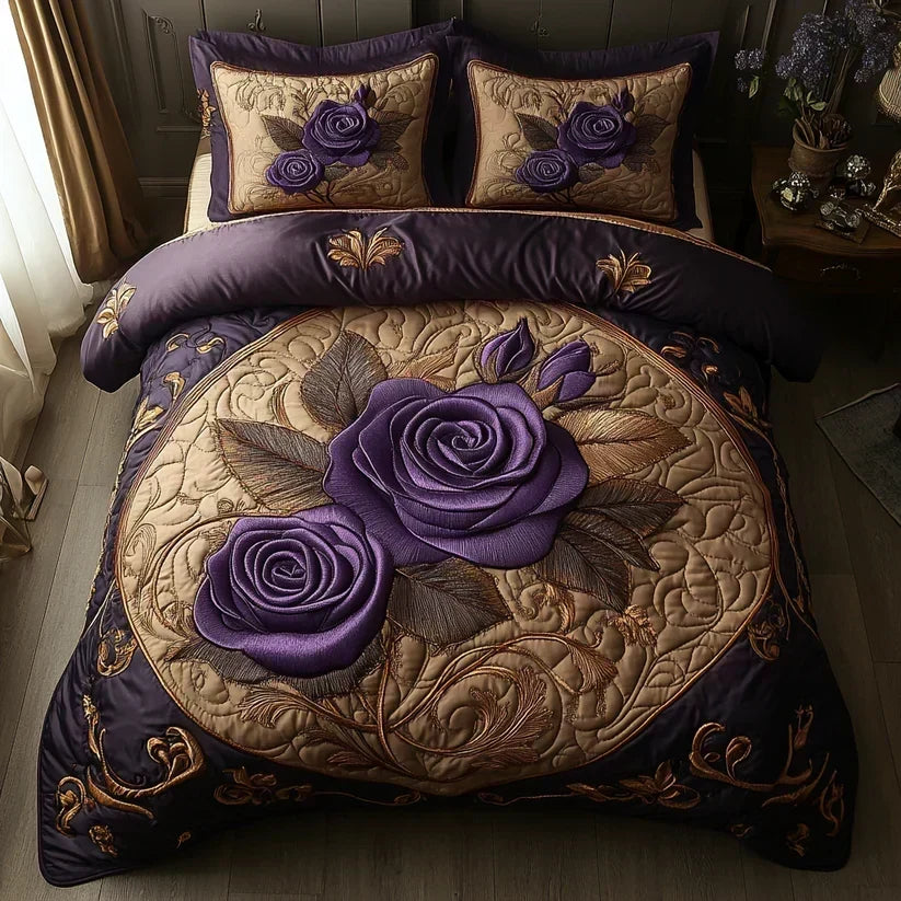 Mattress Duvet Cover Set of 3 Pieces – Violet Pink