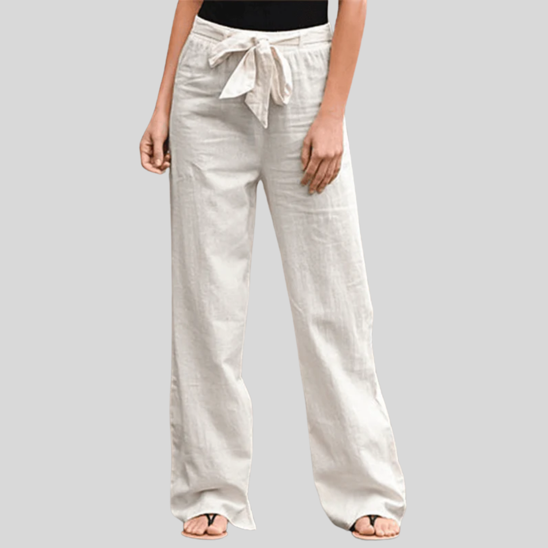 Joleen - Women's Relaxation Pants with Drawstring and Elastic Waist