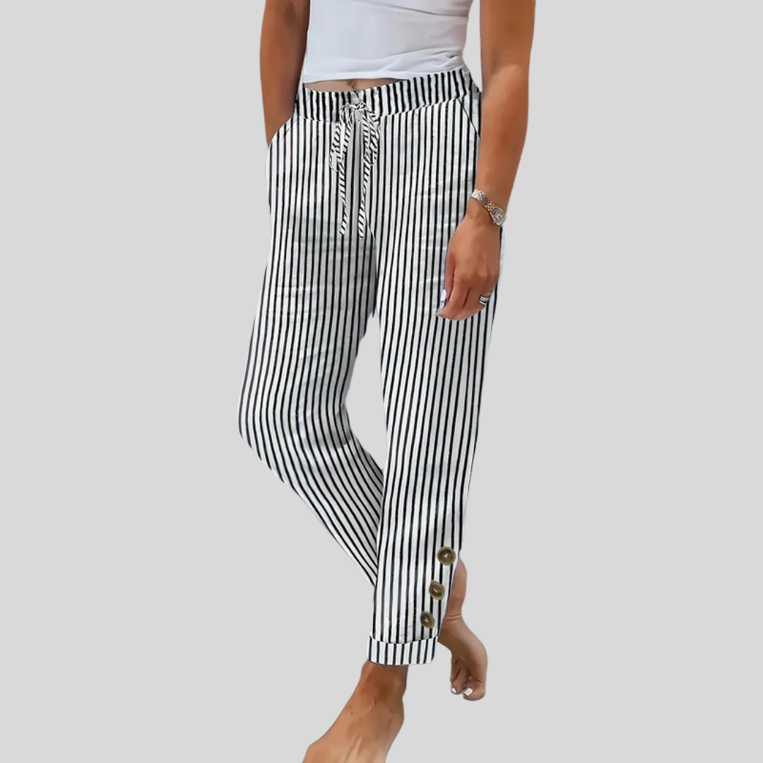 Raquelle - Casual Striped Pants