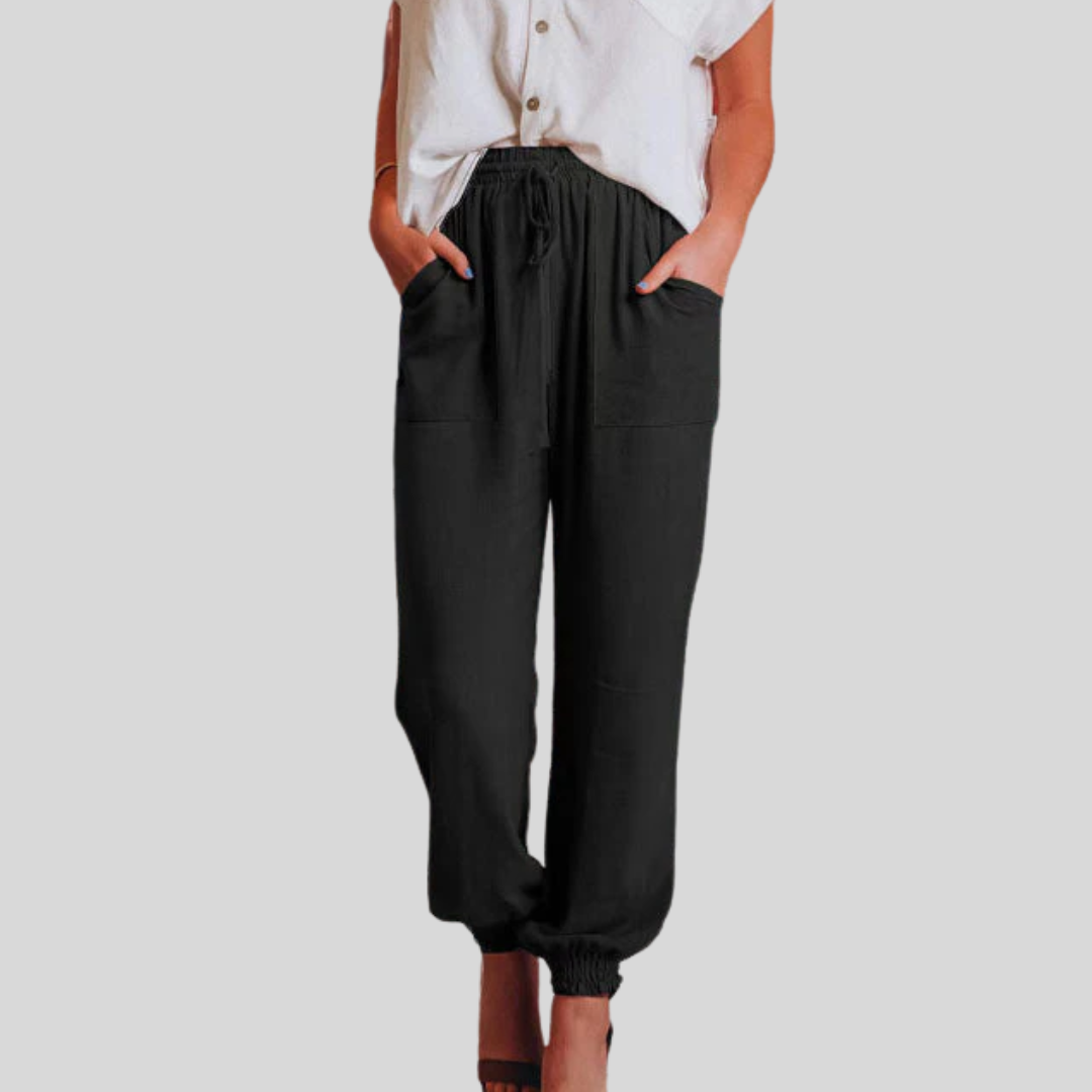 Kaeli – Elegant Jogging Pants with Drawstrings