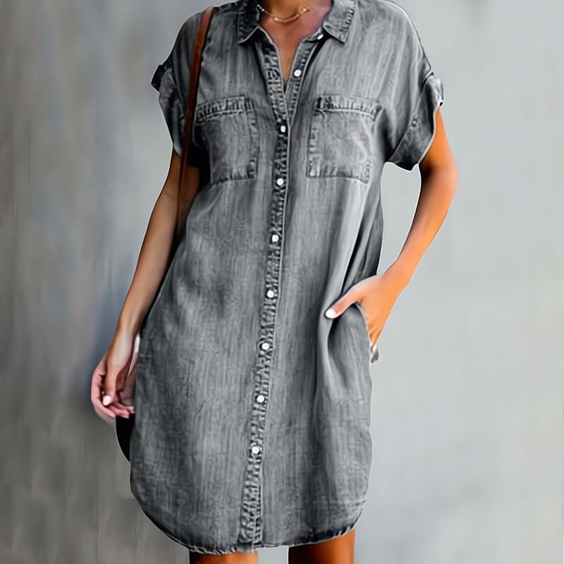 Helen™ | Button-Up Shirt Dress