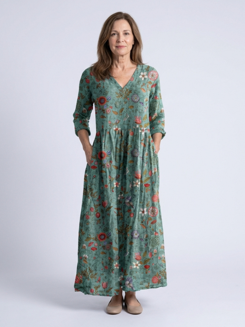 Marina™ | Tummy-Flattering Floral Maxi Dress