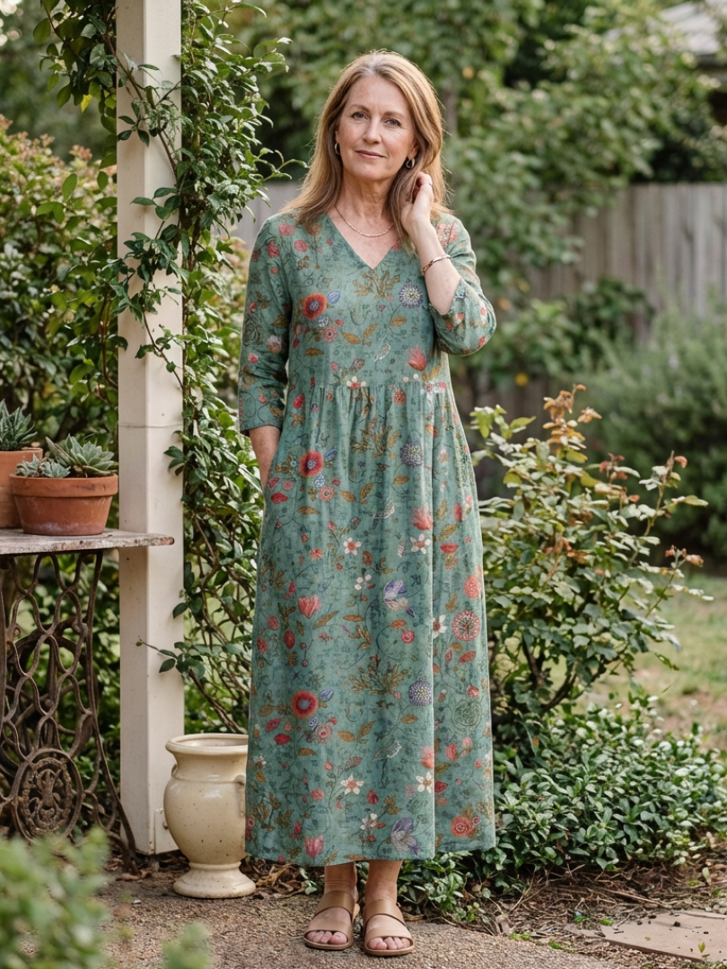Marina™ | Tummy-Flattering Floral Maxi Dress
