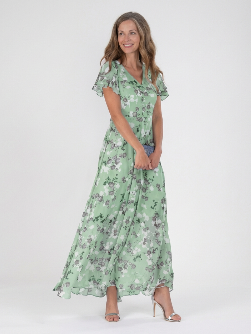Ismeria™ | Tummy-Flattering Floral Maxi Dress