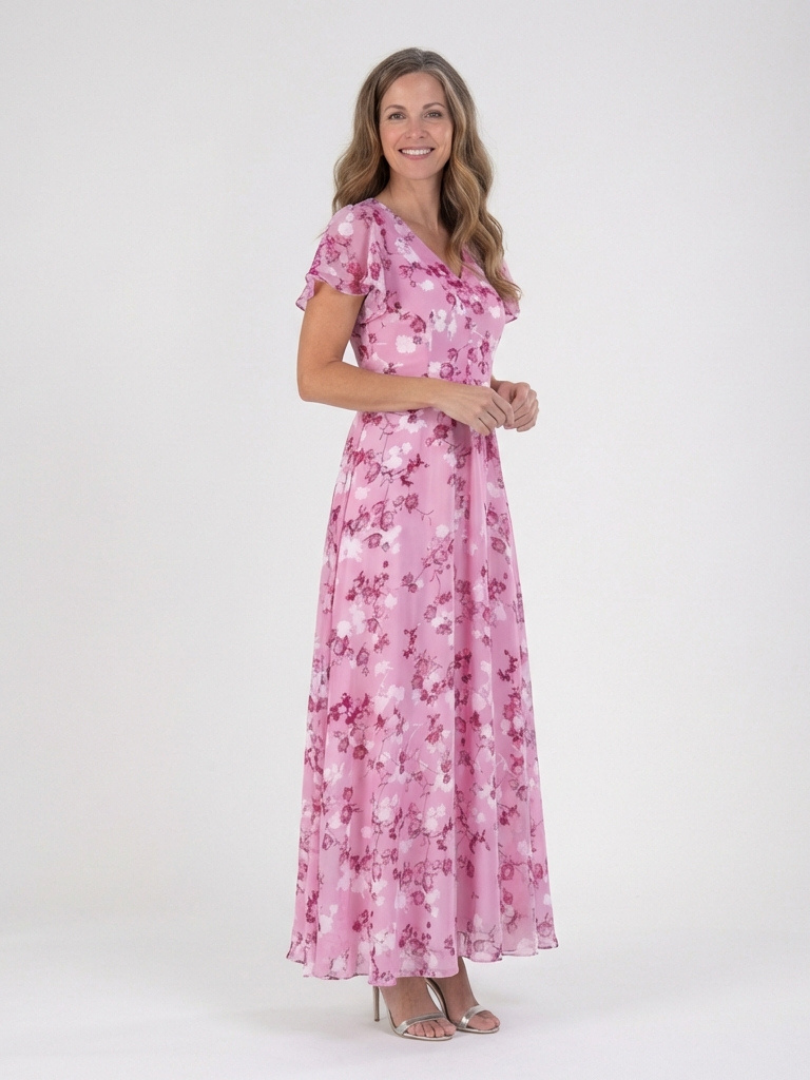 Ismeria™ | Tummy-Flattering Floral Maxi Dress