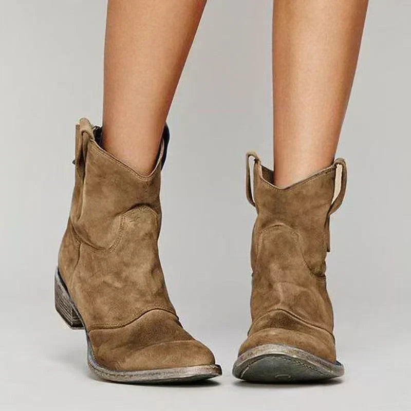 Karen™ | Orthopedic Western Ankle Boots in Suede 4