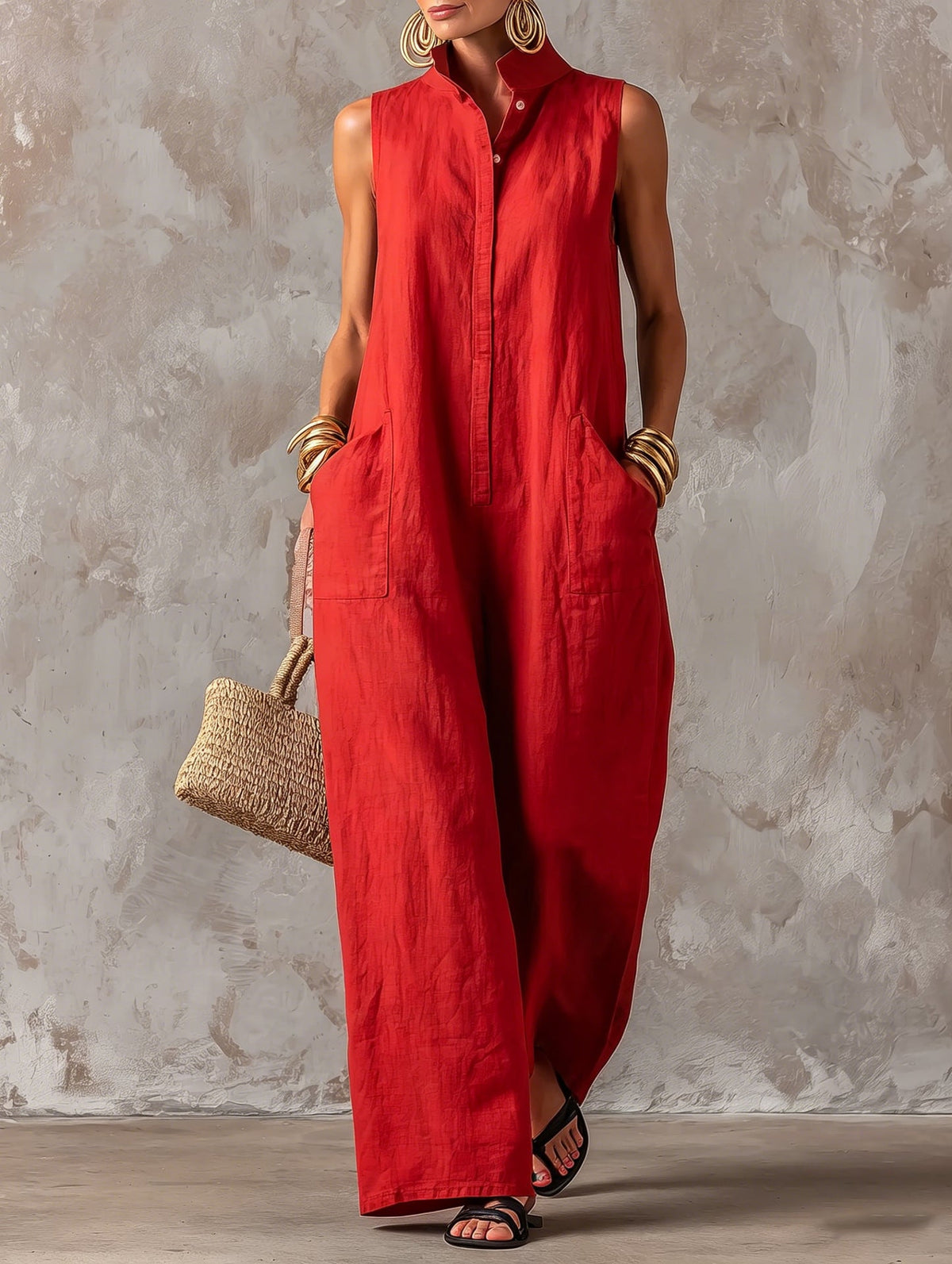 Theresa™ | Elegant Sleeveless Jumpsuit with Wide Legs 7