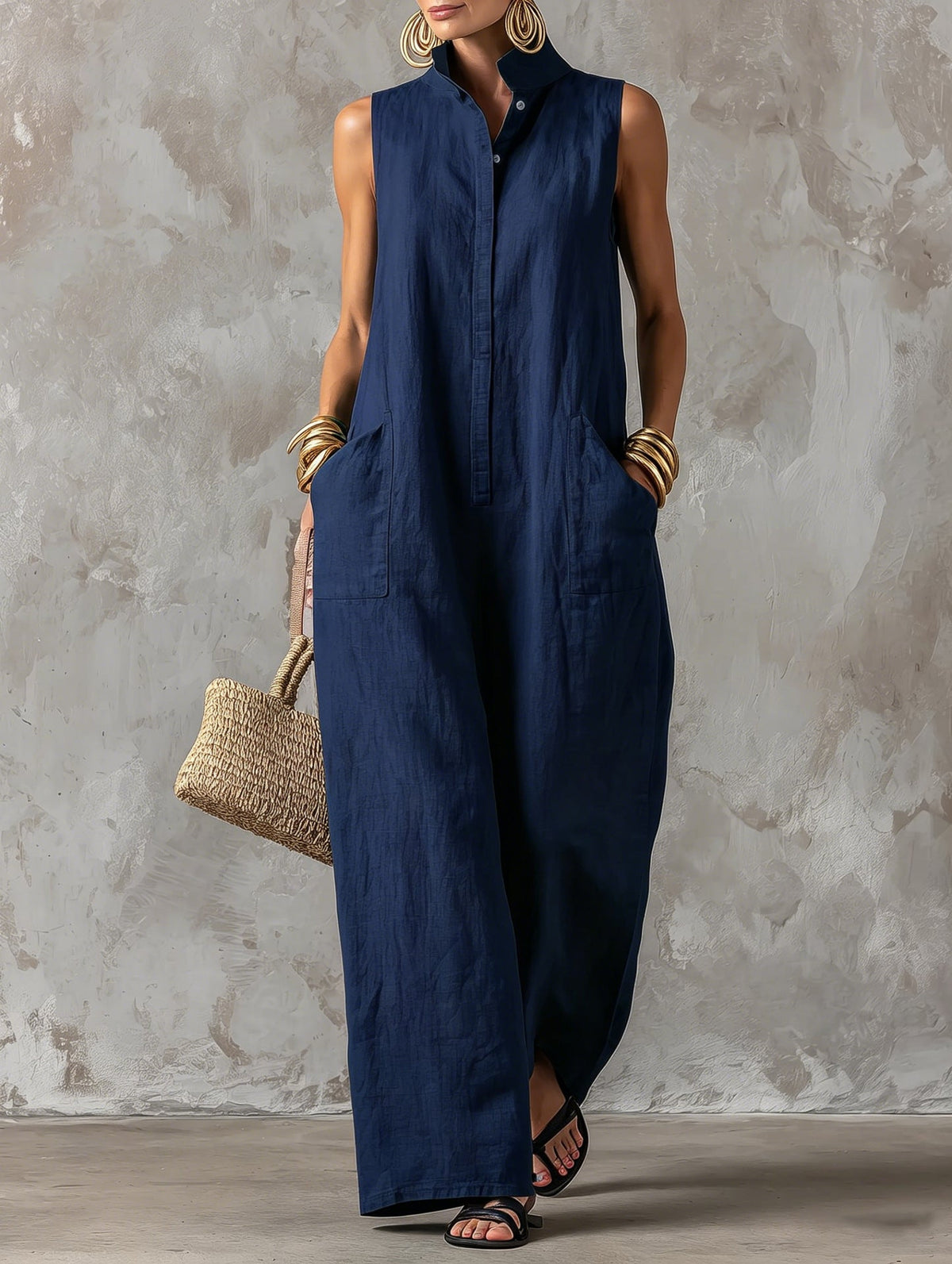 Theresa™ | Elegant Sleeveless Jumpsuit with Wide Legs 8