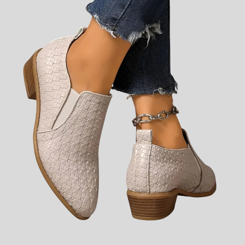 Joan™ | Orthopedic Braided Ankle Boots with Block Heel 5