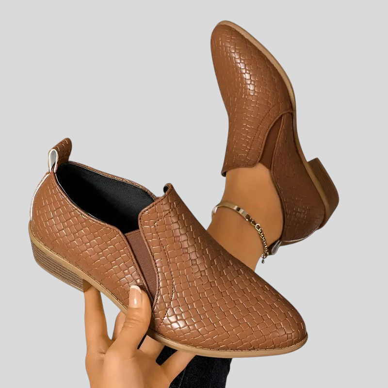 Joan™ | Orthopedic Braided Ankle Boots with Block Heel 6