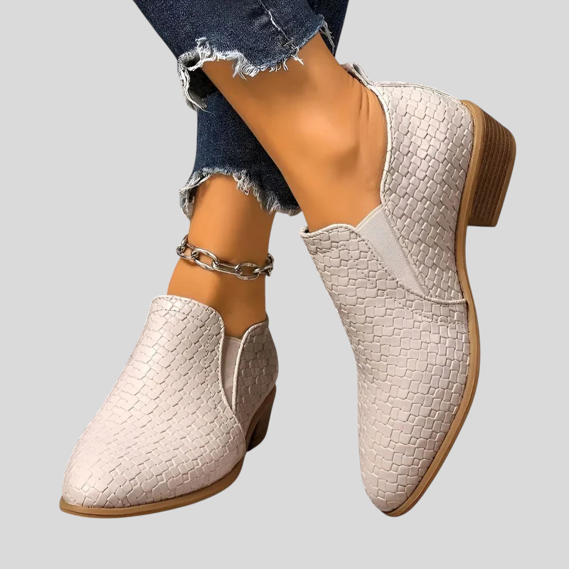 Joan™ | Orthopedic Braided Ankle Boots with Block Heel 2