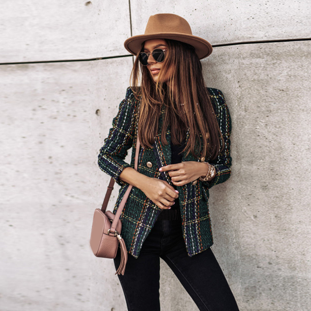 Joan™ | Elegant Checked Blazer 2