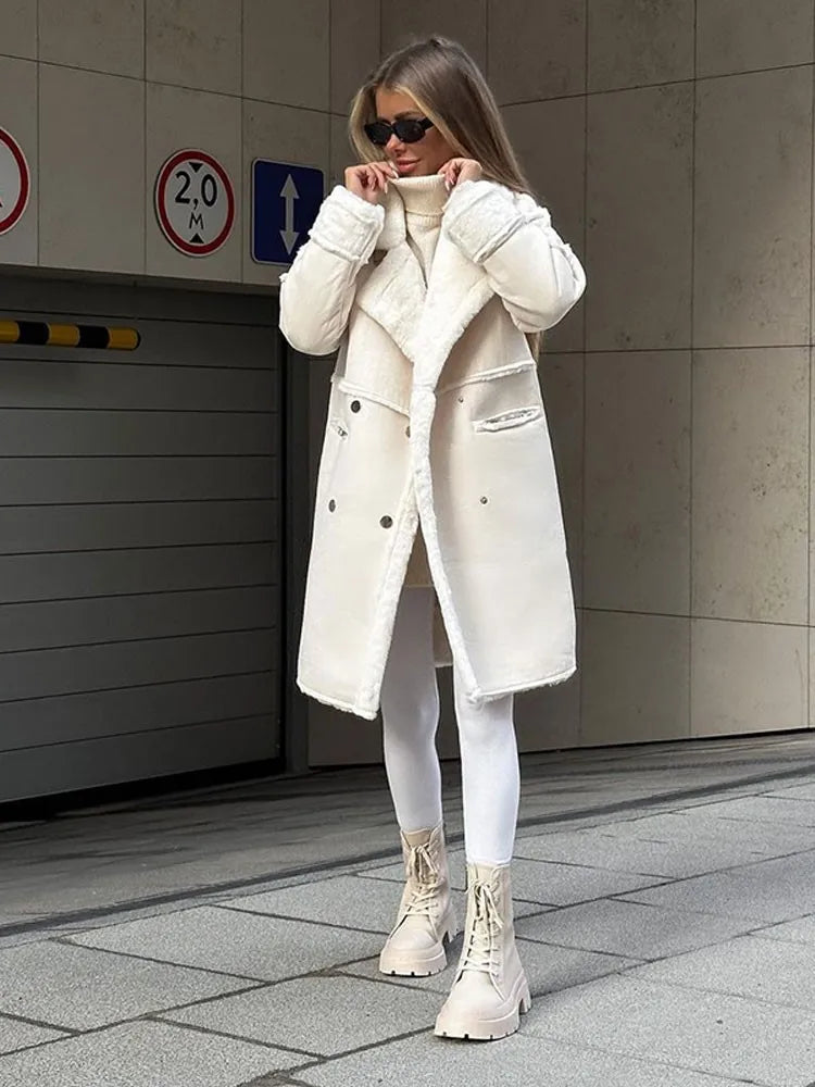 Rebecca™ | Chic Long Coat with Teddy Lining