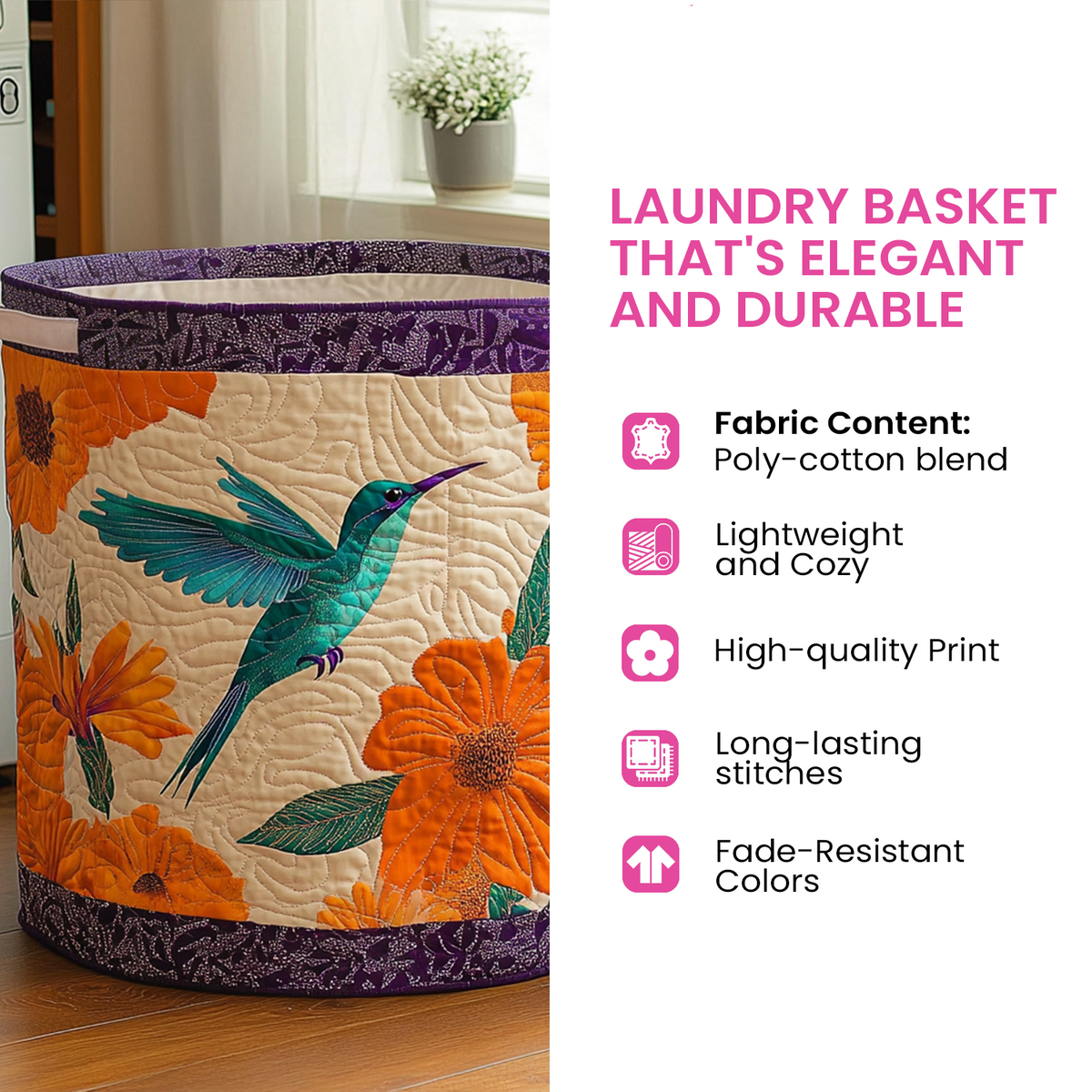 NAOMI | CUSHIONED LAUNDRY BASKET
