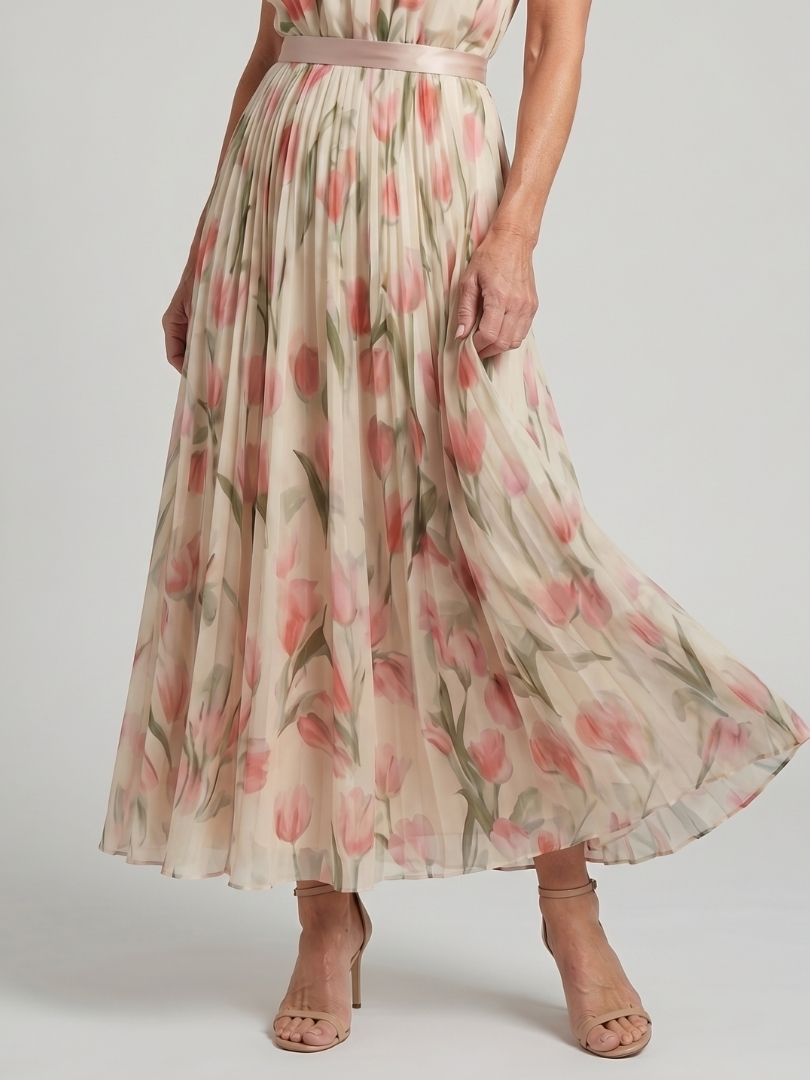 Vanessa™ | Tummy-Flattering Floral Midi Dress