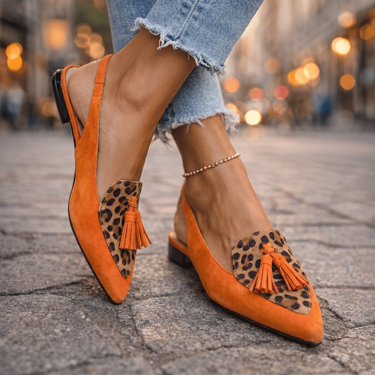 Stella™ | Elegant Slingback Sandals with Tassels