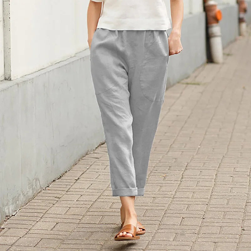 Kriza - Spacious Pants with Pockets
